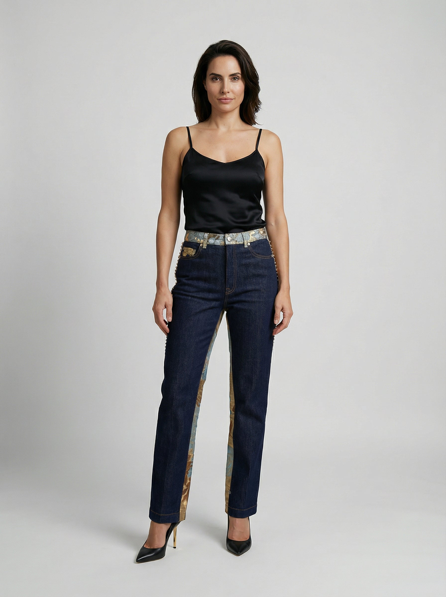 Dolce & Gabbana Blue Cotton Straight-Leg Women's Jeans