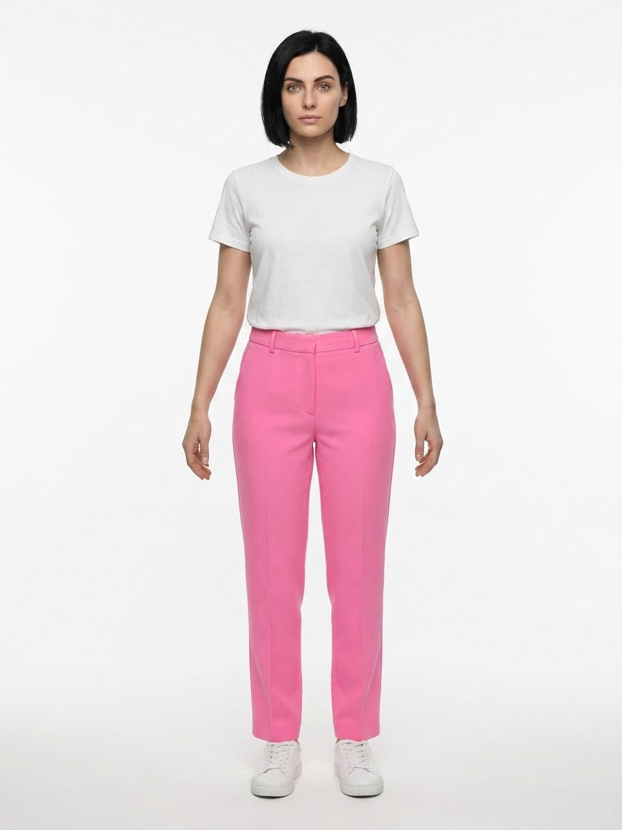 Dolce & Gabbana Pink Elastane Casual Women's Pants