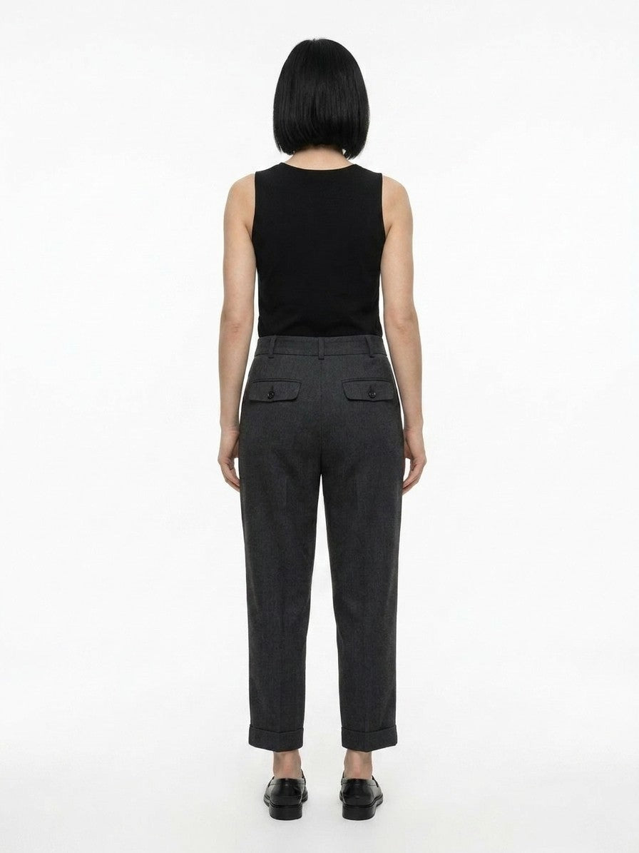 Dolce & Gabbana Gray Cotton Casual Women's Pants