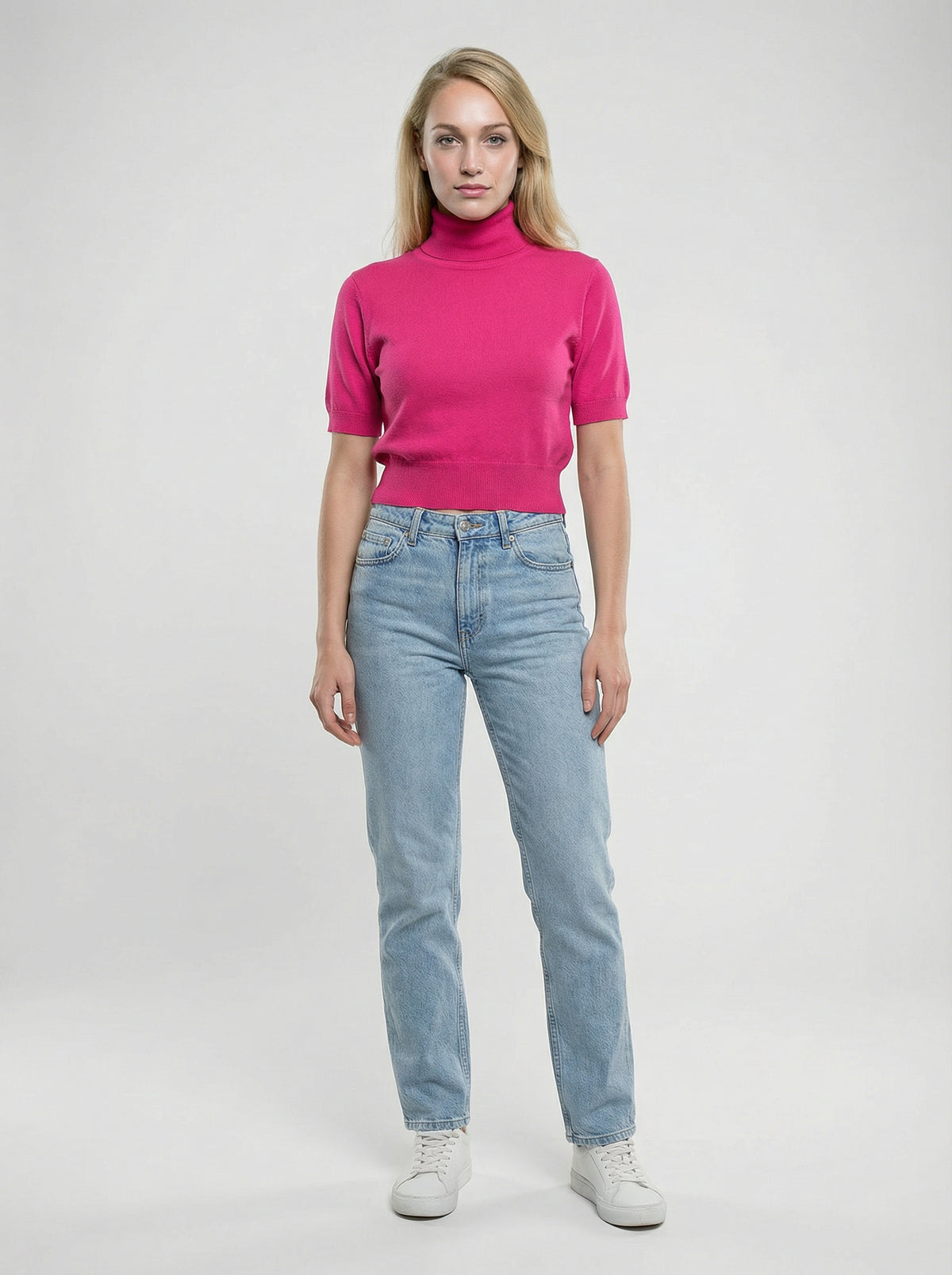 Dolce & Gabbana Pink Silk Women's Turtleneck