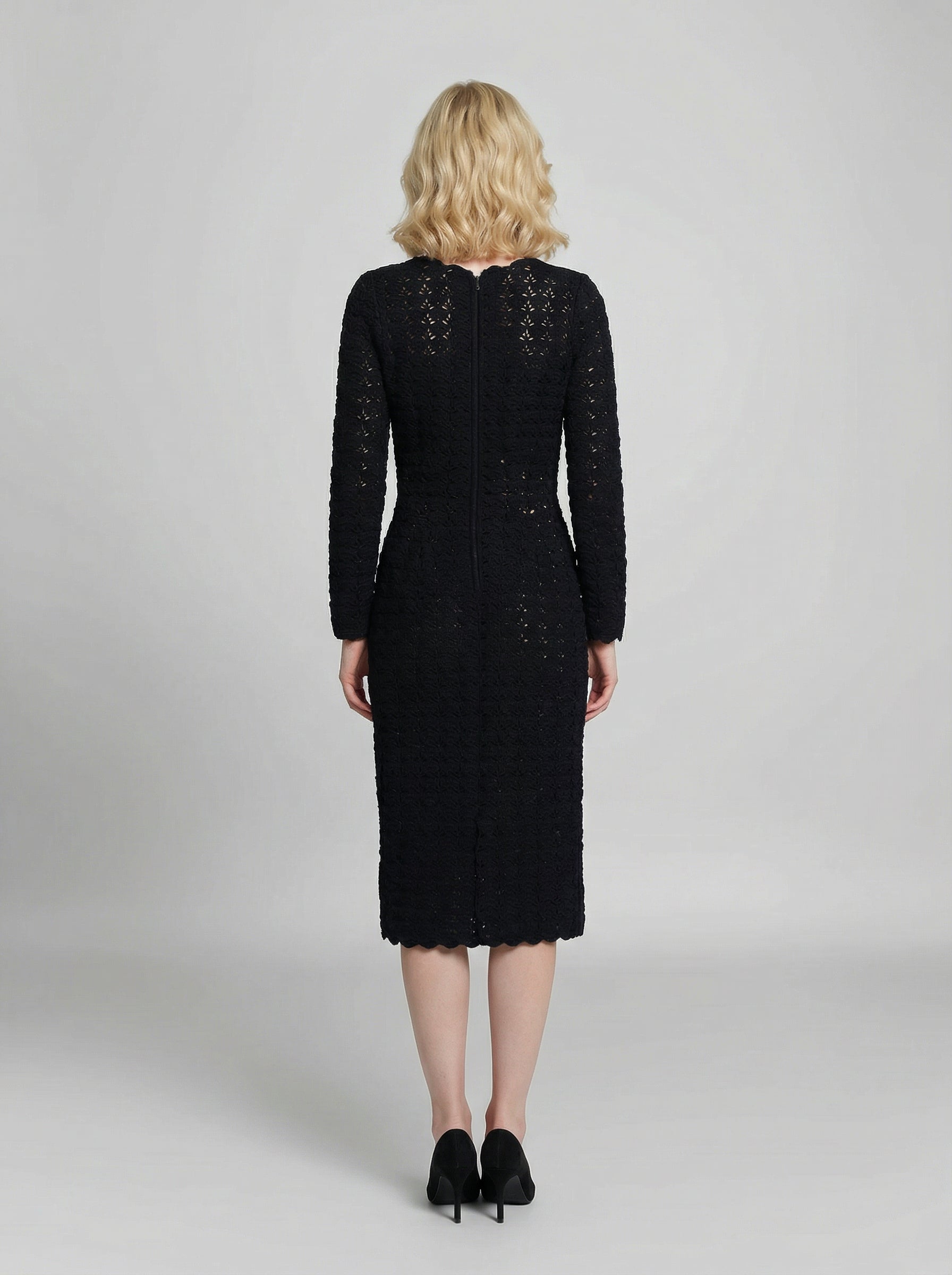 Dolce & Gabbana Black Cashmere Casual Women's Dress