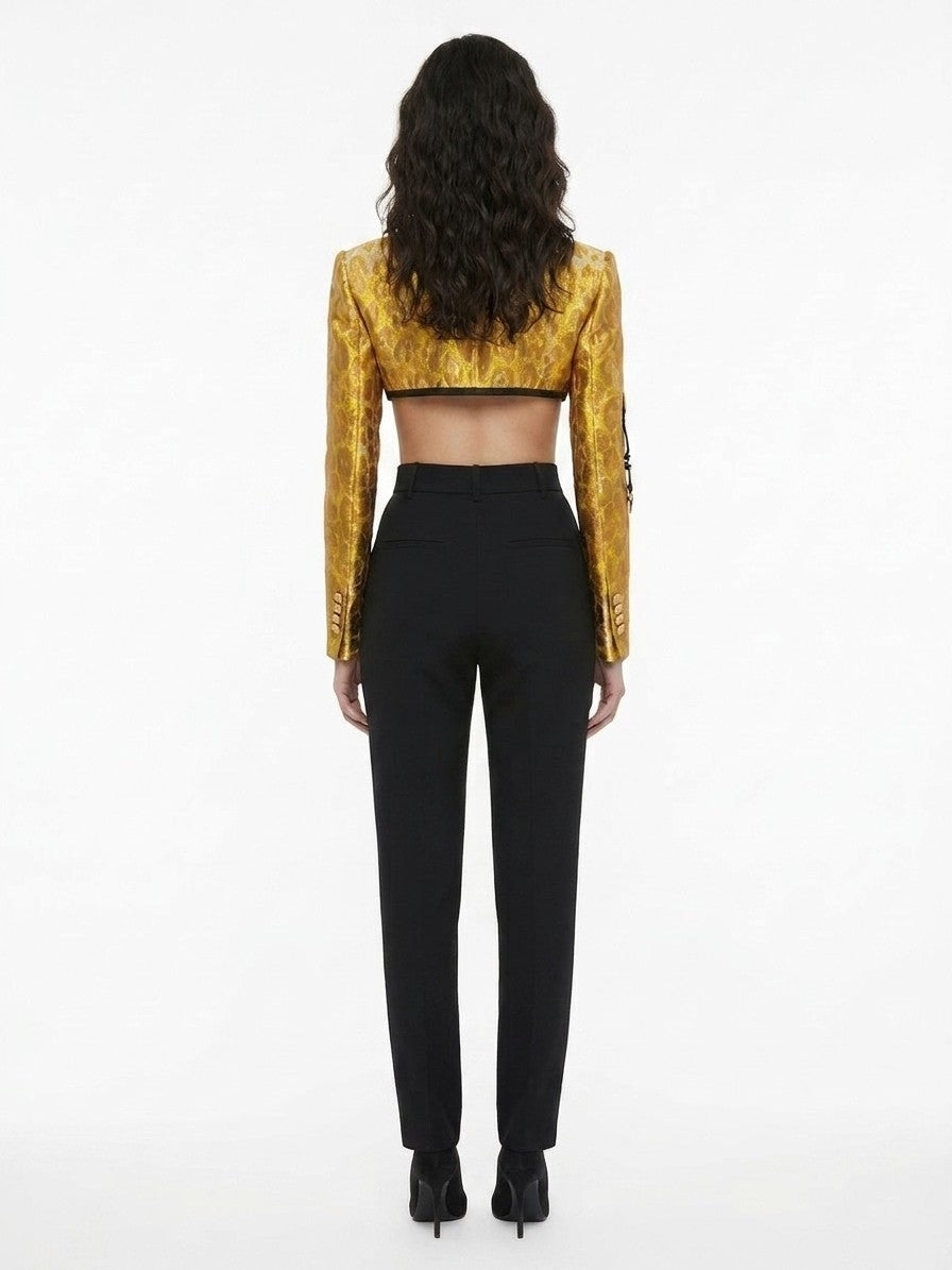 Dolce & Gabbana Multicolor Elastane Full-Length Women's Jacket
