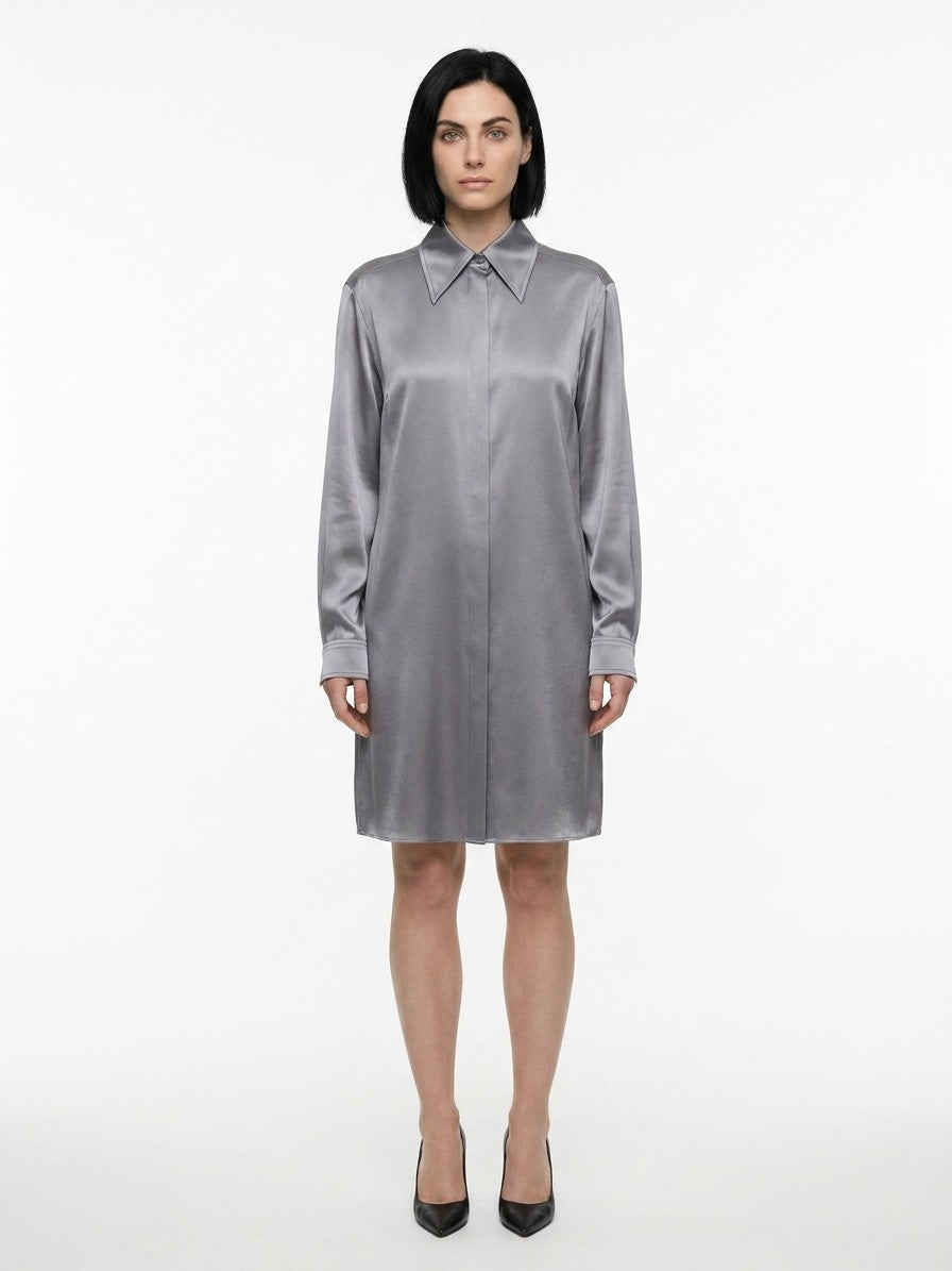 Dolce & Gabbana Gray Silk Casual Women's Dress