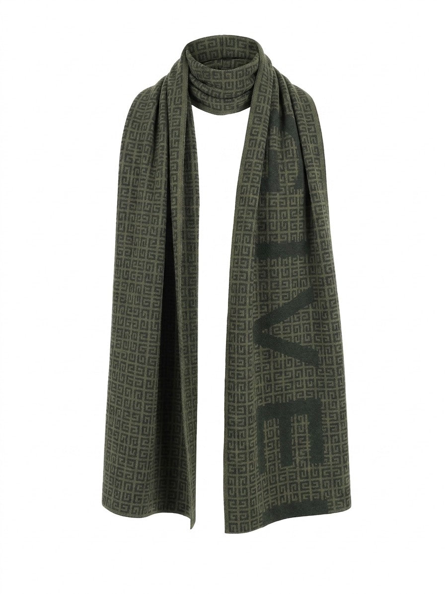 Givenchy Green Wool Men's Scarf