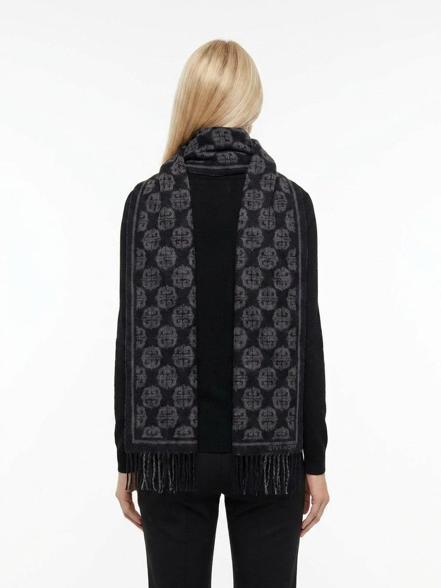 Givenchy Black Wool Women's Scarf