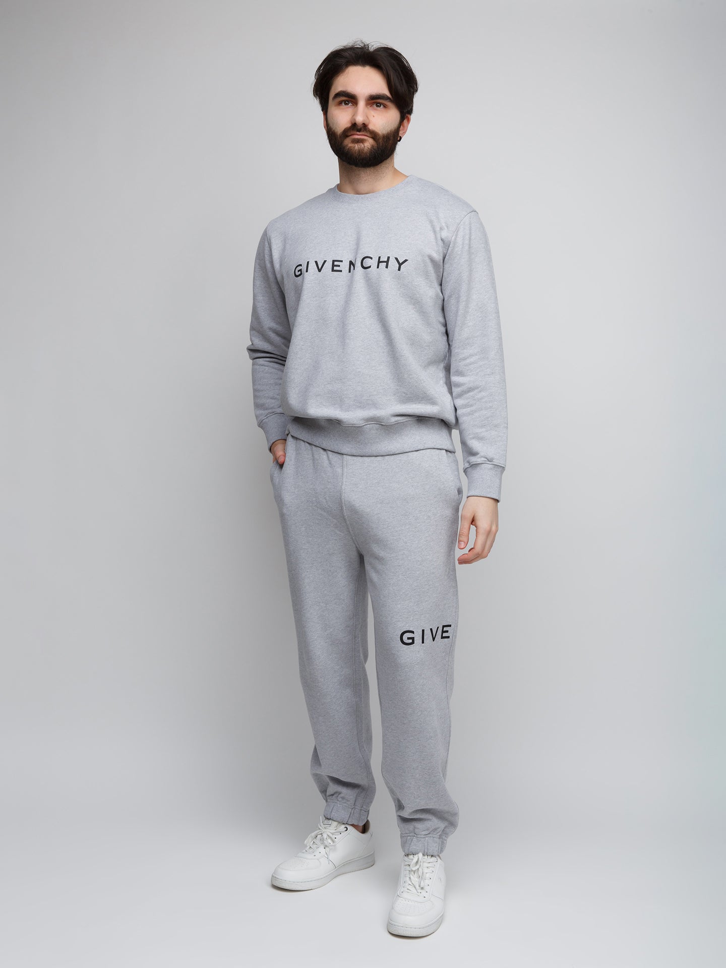 Givenchy Gray Cotton Joggers (Workout Men's Pants)