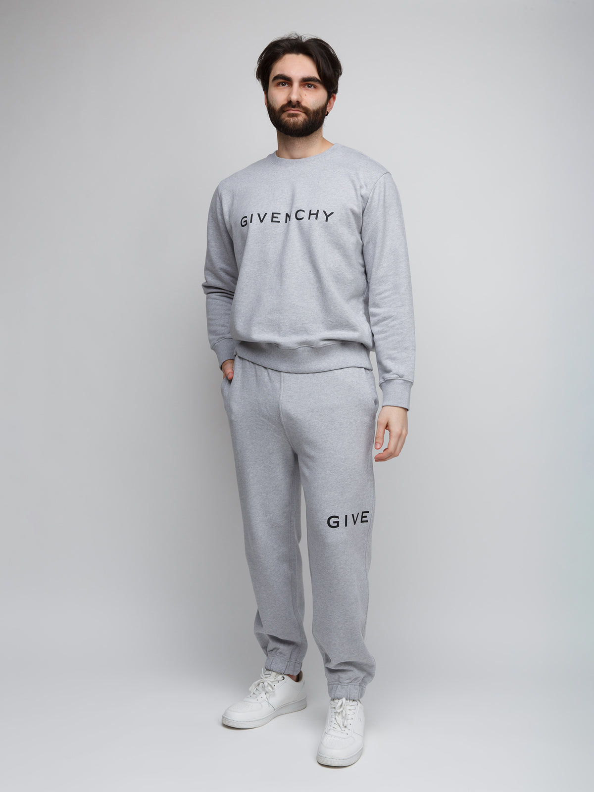 Givenchy Gray Cotton Joggers (Workout Men's Pants)