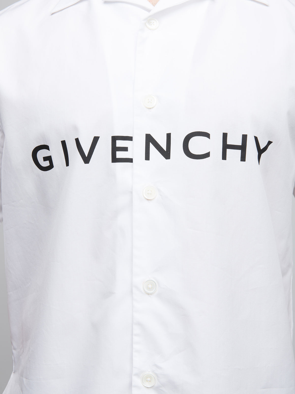 Givenchy Bicolor Cotton Shortsleeve Men's Shirt