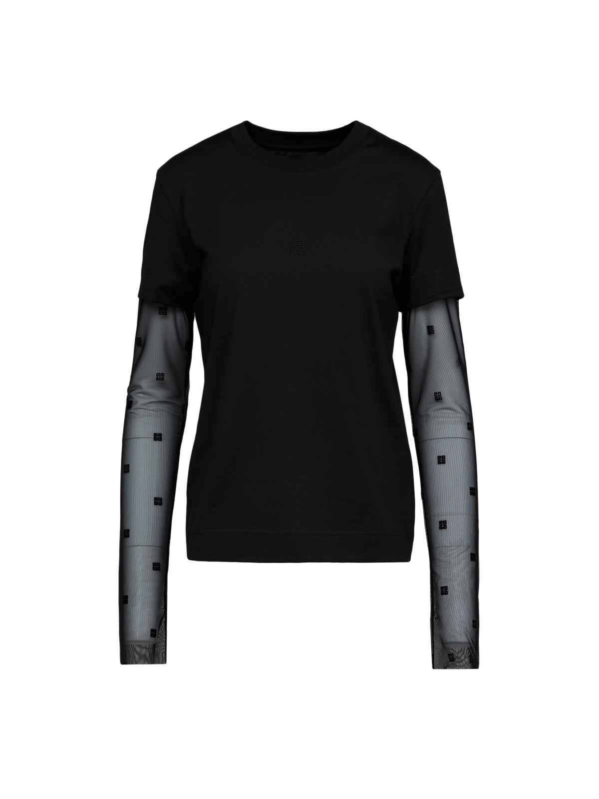 Givenchy Black Cotton Long Sleeve Women's T-Shirt