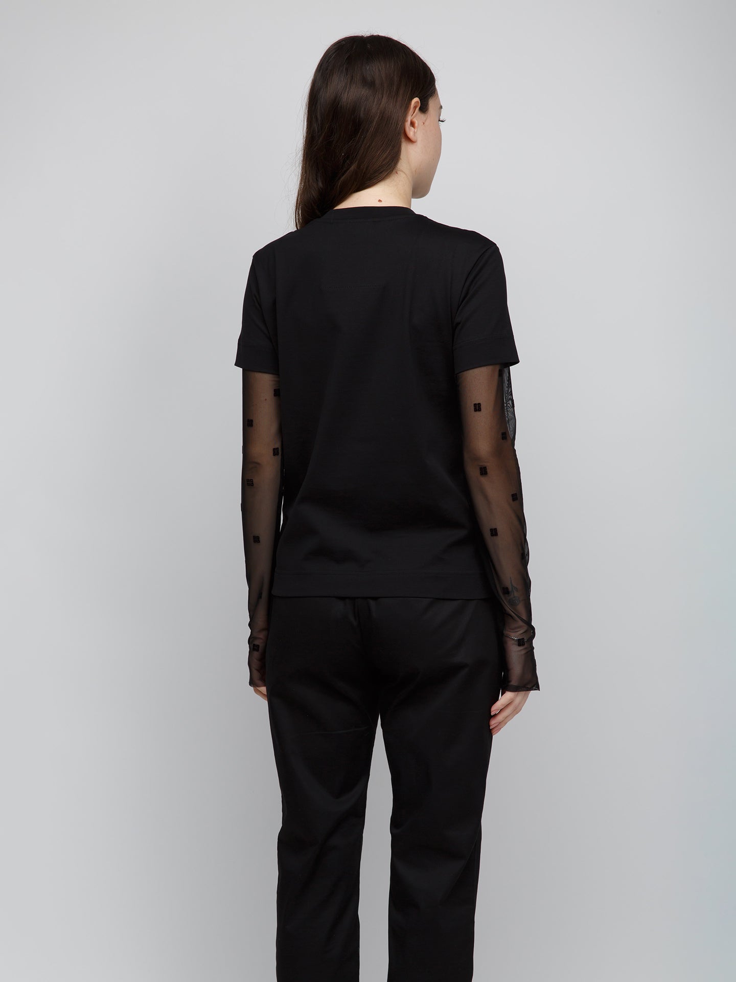 Givenchy Black Cotton Long Sleeve Women's T-Shirt