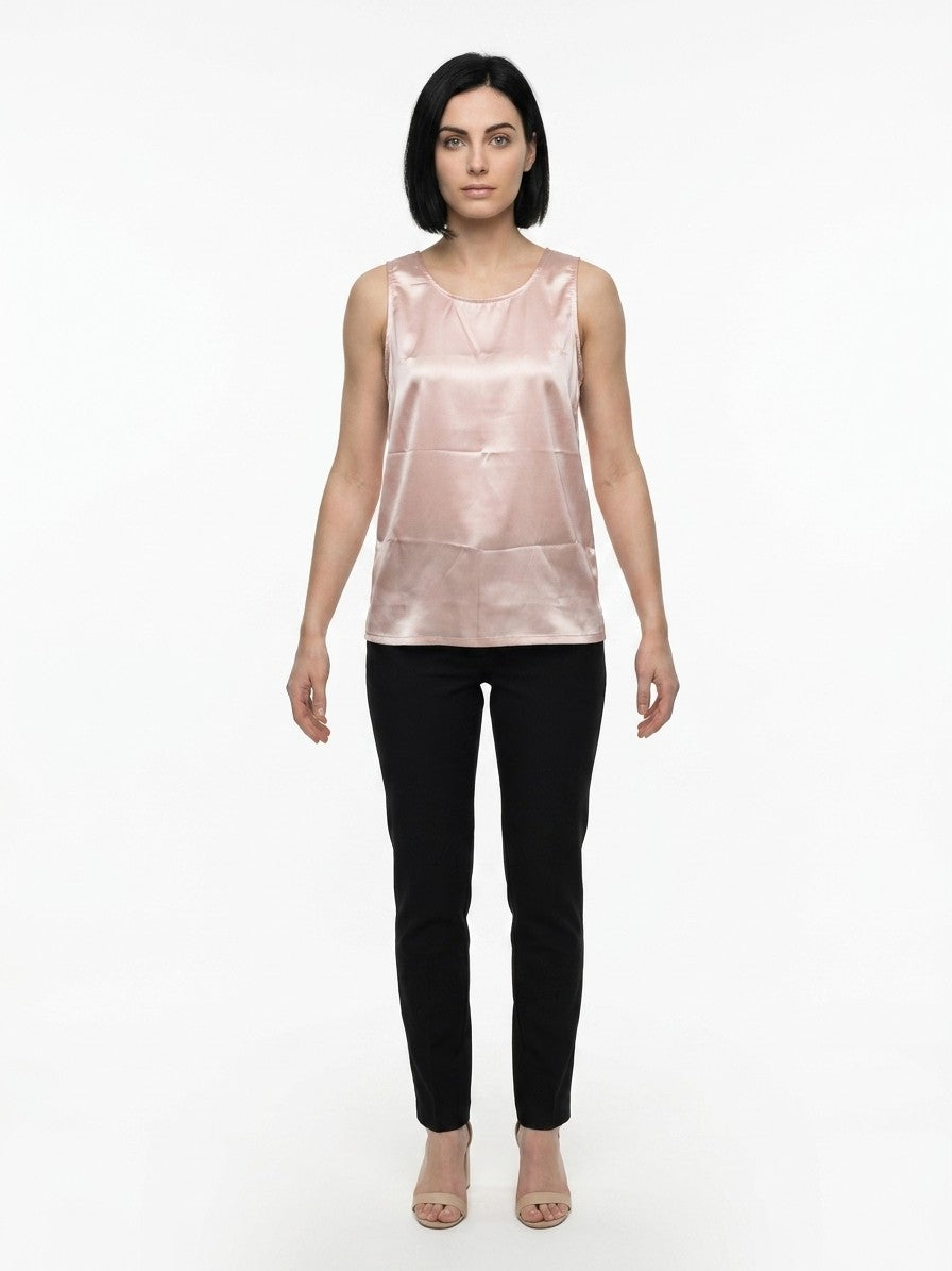 Dolce & Gabbana Pink Elastane Tank Women's Tops