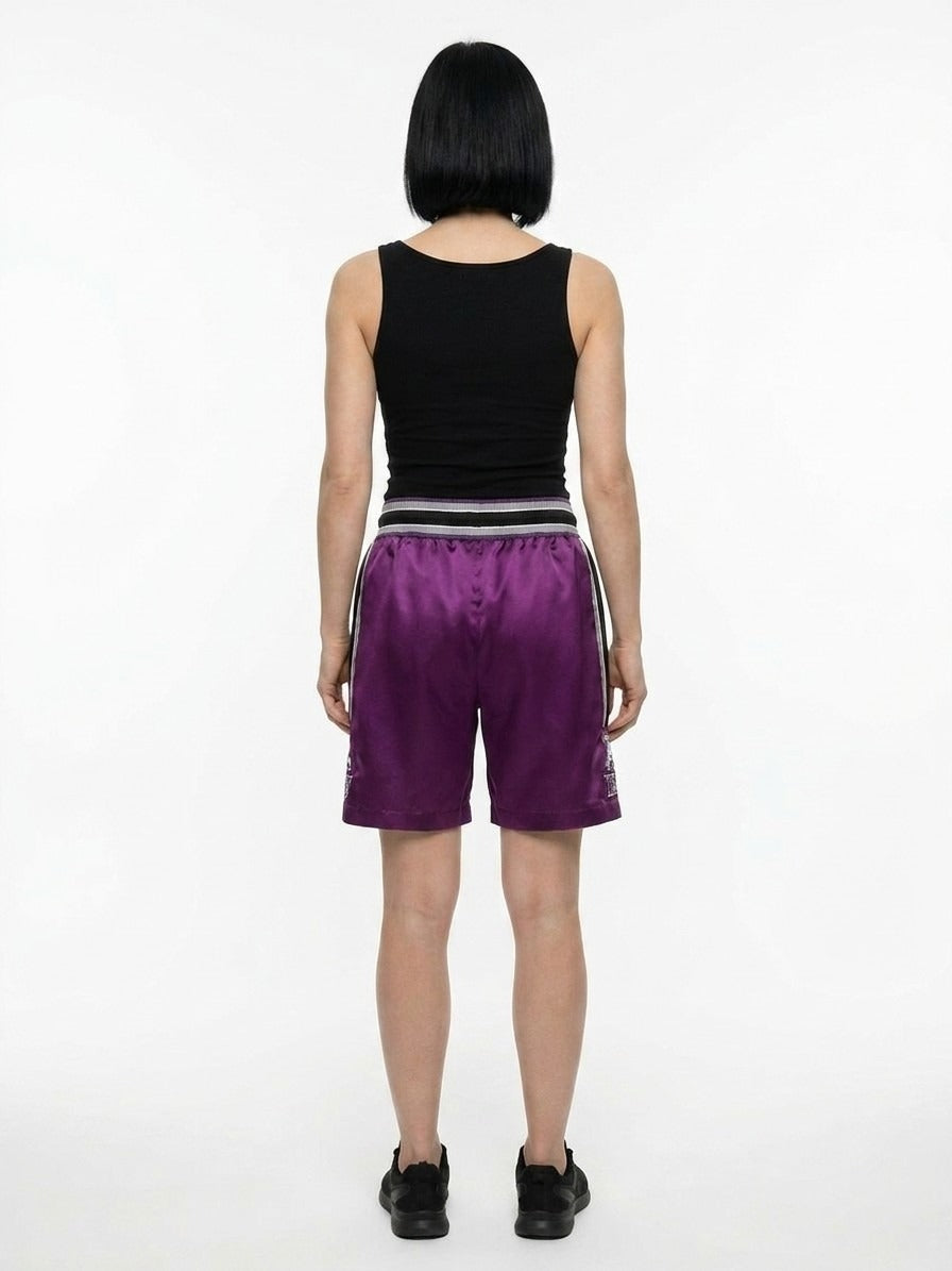Dolce & Gabbana Purple Polyester Bermuda Women's Shorts