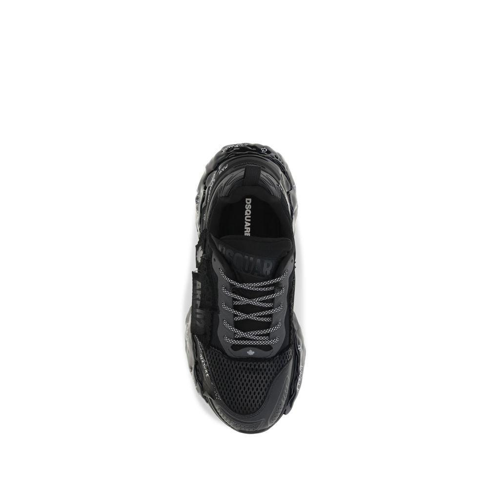 Dsquared² Black Polyester Athletic Men's Sneakers
