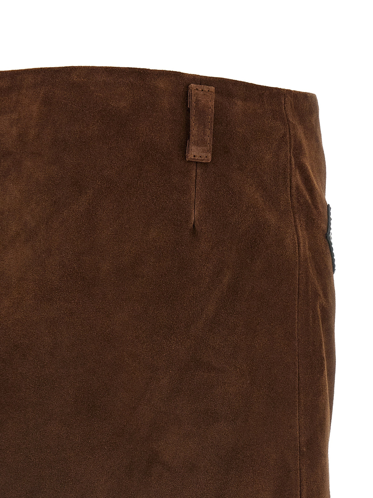 Marni Brown Calfskin Long Women's Skirt