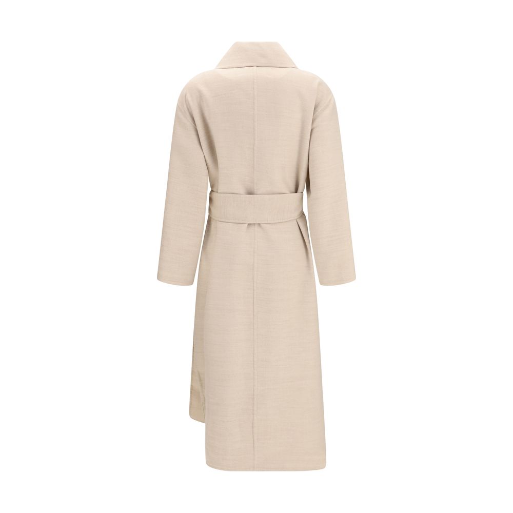 Fabiana Filippi Beige Wool Oves Aries Women's Coat