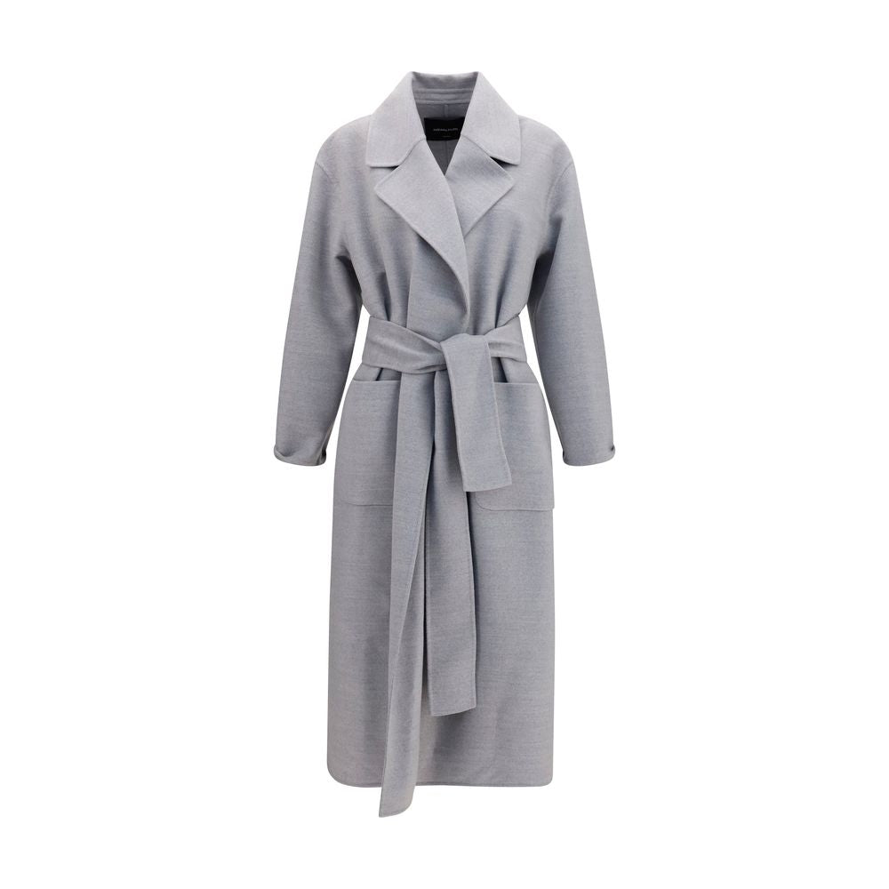 Fabiana Filippi Gray Wool Oves Aries Women's Coat