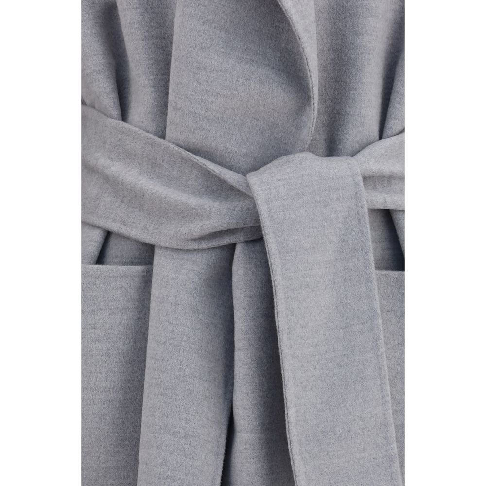 Fabiana Filippi Gray Wool Oves Aries Women's Coat