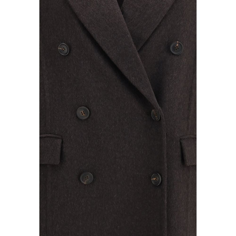 Brunello Cucinelli Brown Cashmere Women's Coat