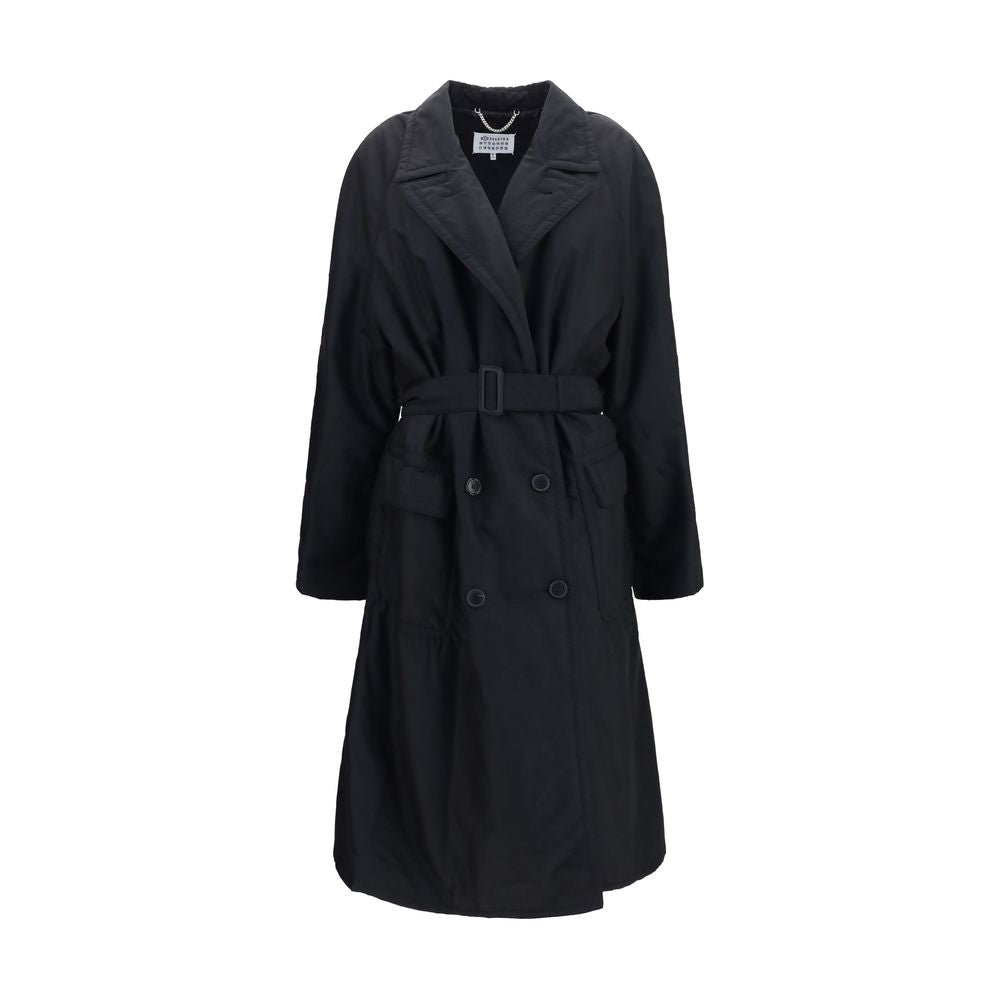 Maison Margiela Black Wool Oves Aries Women's Coat