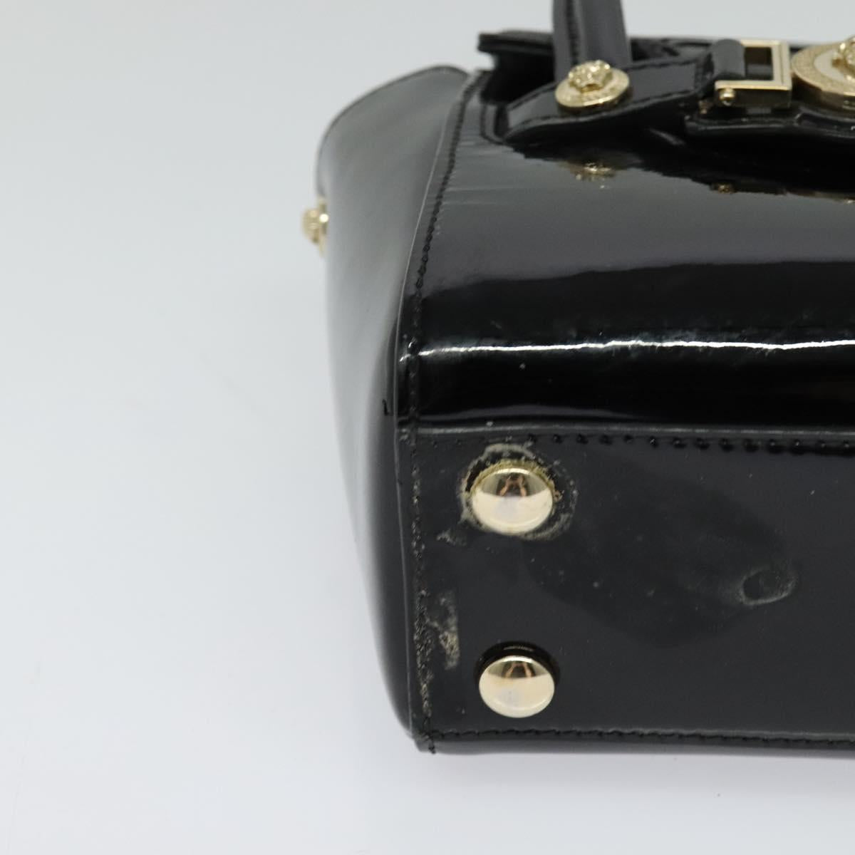 Versace Black Patent Leather Handbag (Pre-Owned)