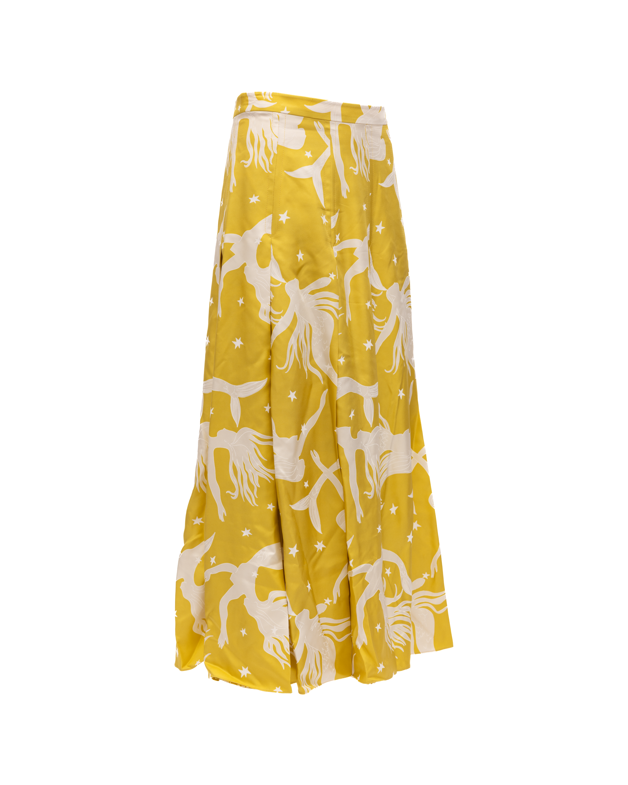 Valentino Garavani Yellow Printed Maxi Women's Skirt