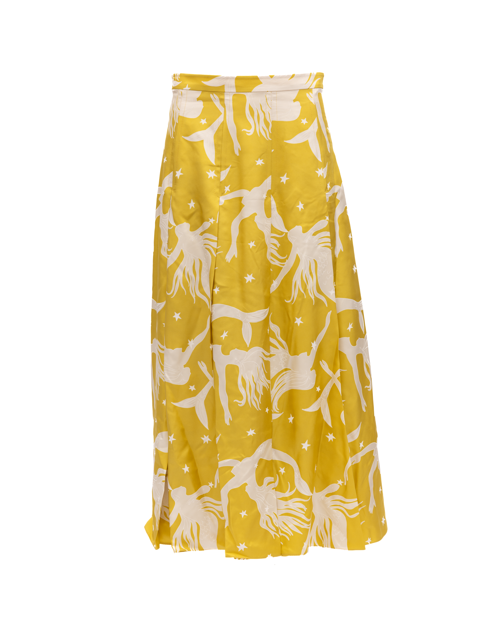 Valentino Garavani Yellow Printed Maxi Women's Skirt