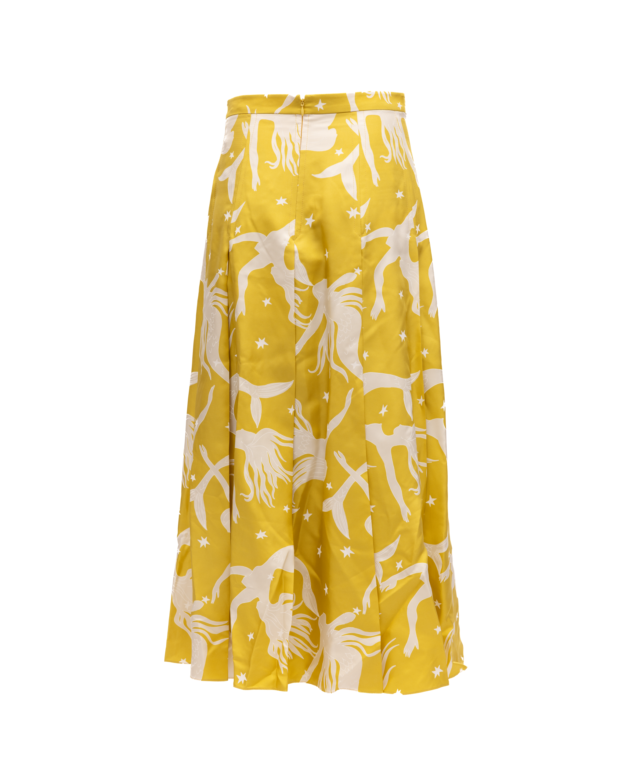 Valentino Garavani Yellow Printed Maxi Women's Skirt