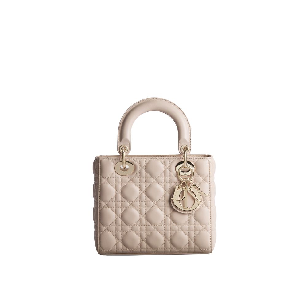 Dior Beige Lamb Leather Shoulder Women's Bag