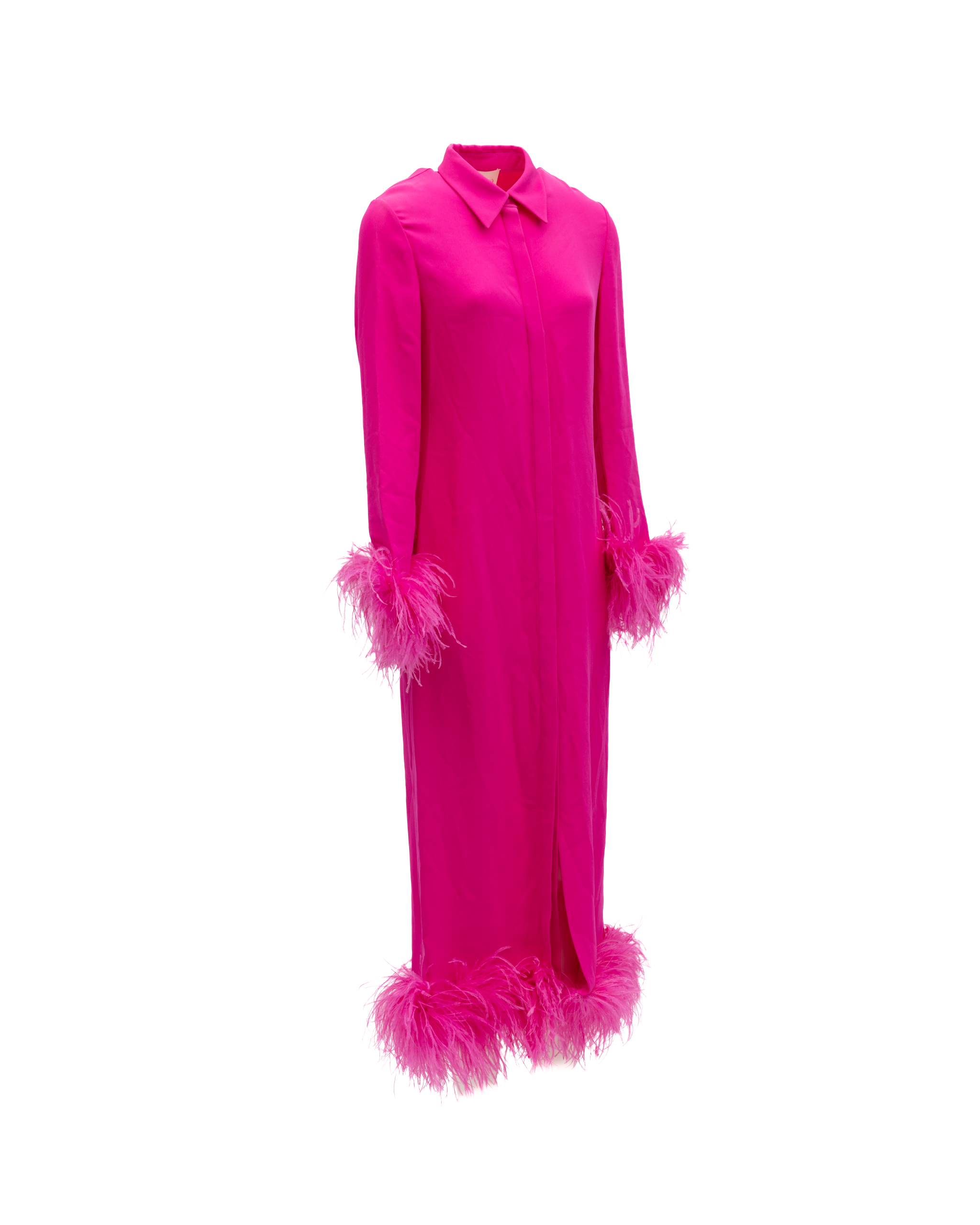 Valentino Garavani Pink Feather Hem Women's Dress