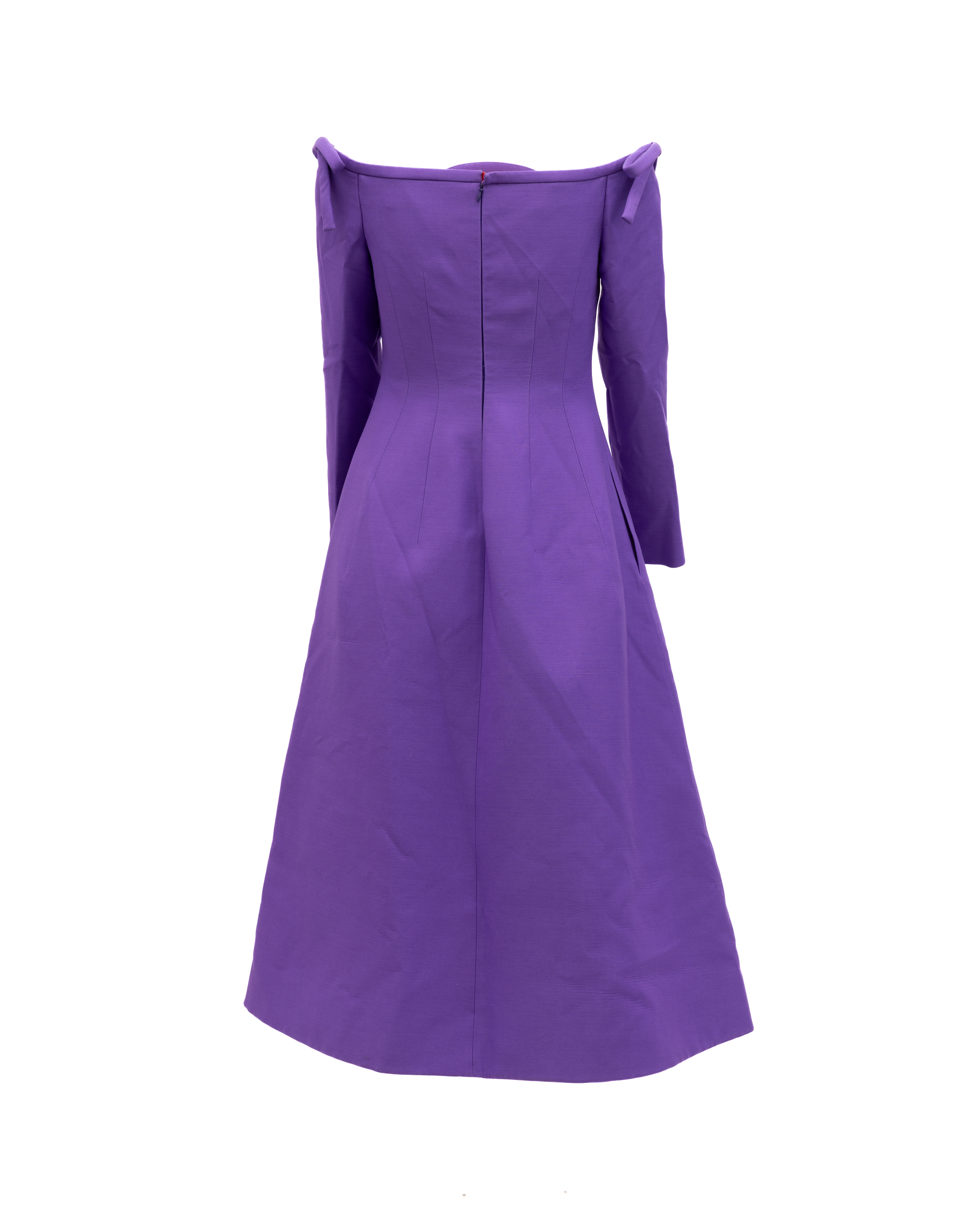 Valentino Garavani Purple Off-Shoulder Women's Dress