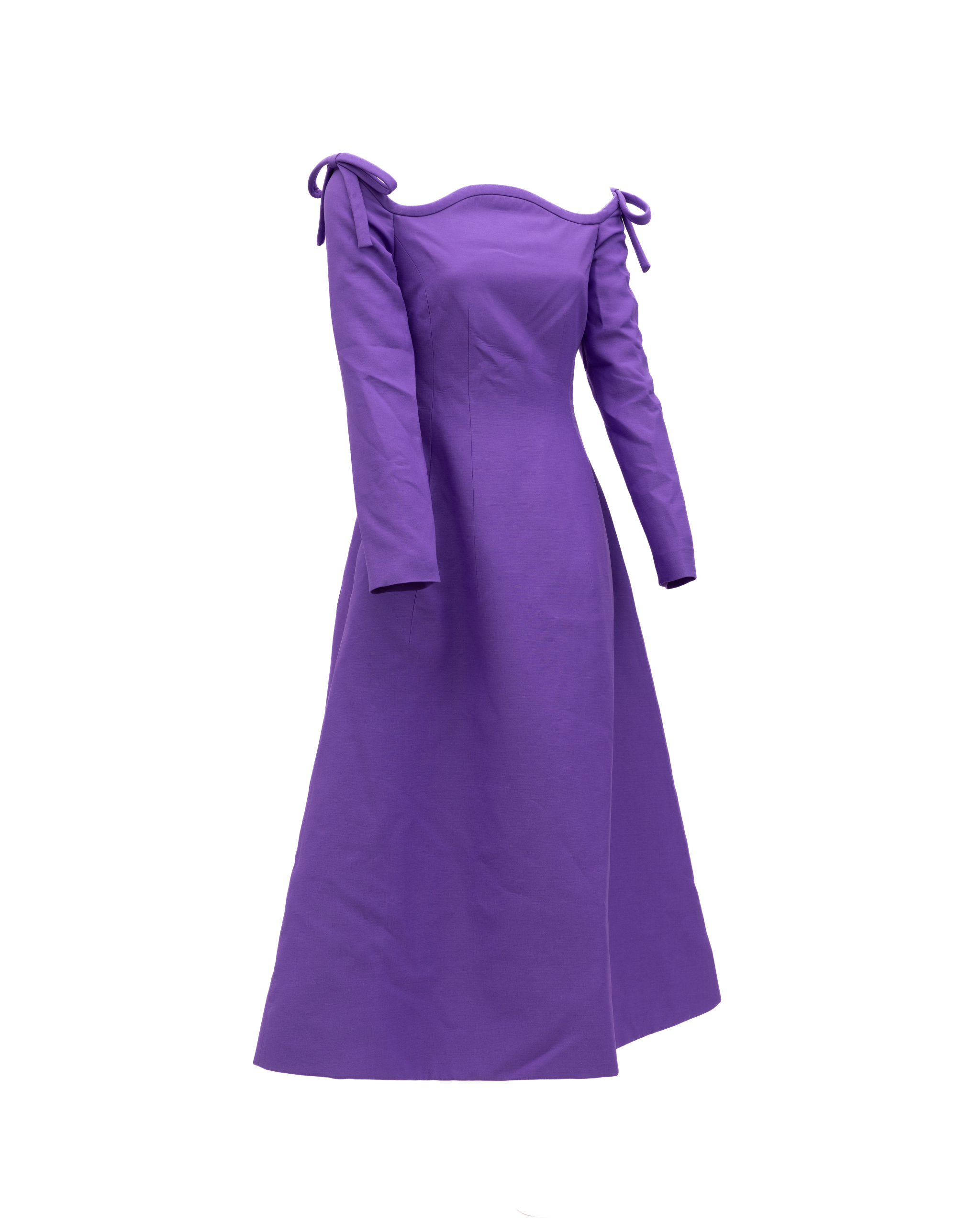 Valentino Garavani Purple Off-Shoulder Women's Dress