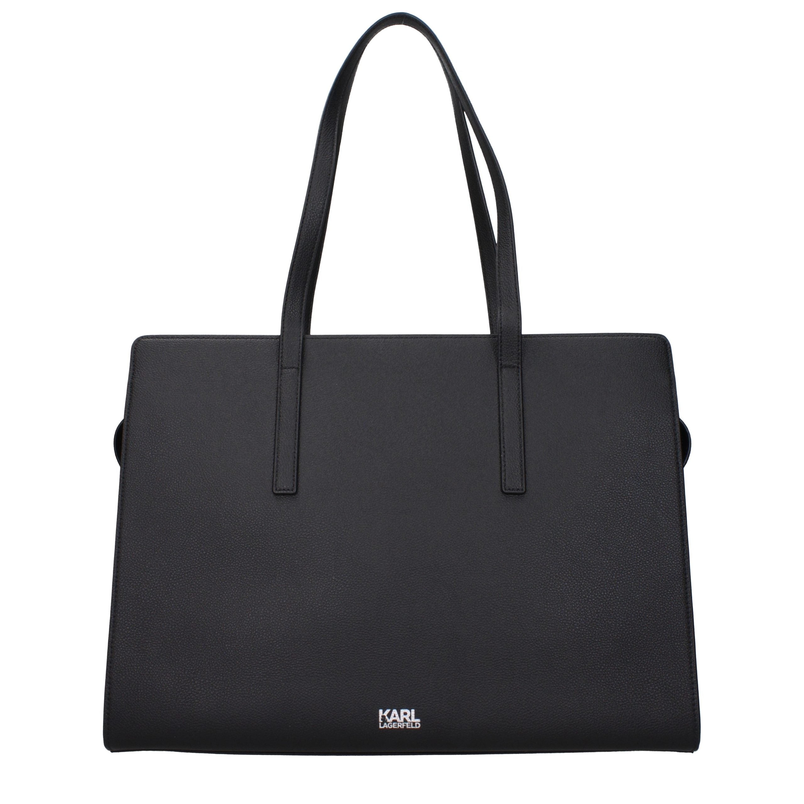 Karl Lagerfeld Black Leather Shoulder Women's Bag