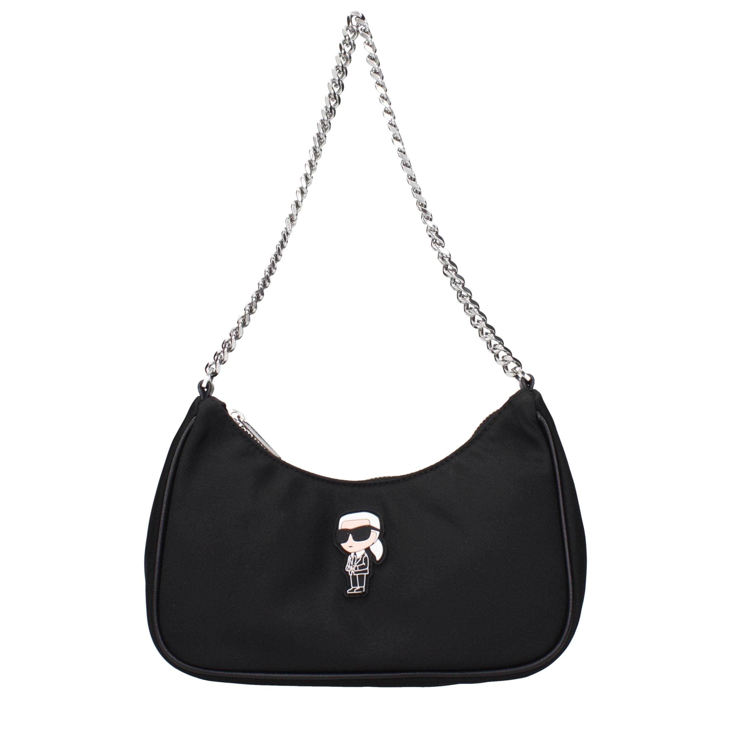 Karl Lagerfeld Black Fabric Shoulder Women's Bag