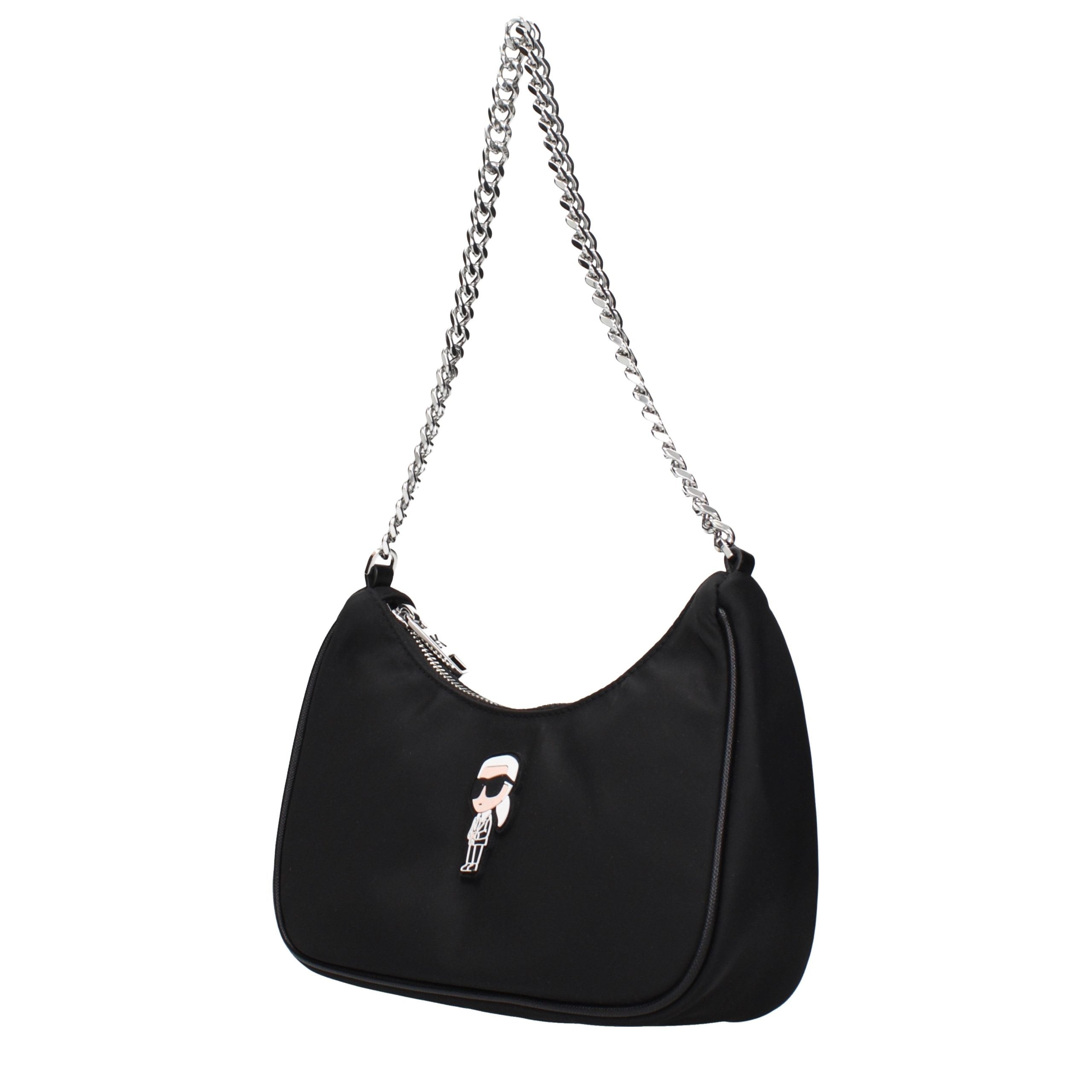 Karl Lagerfeld Black Fabric Shoulder Women's Bag
