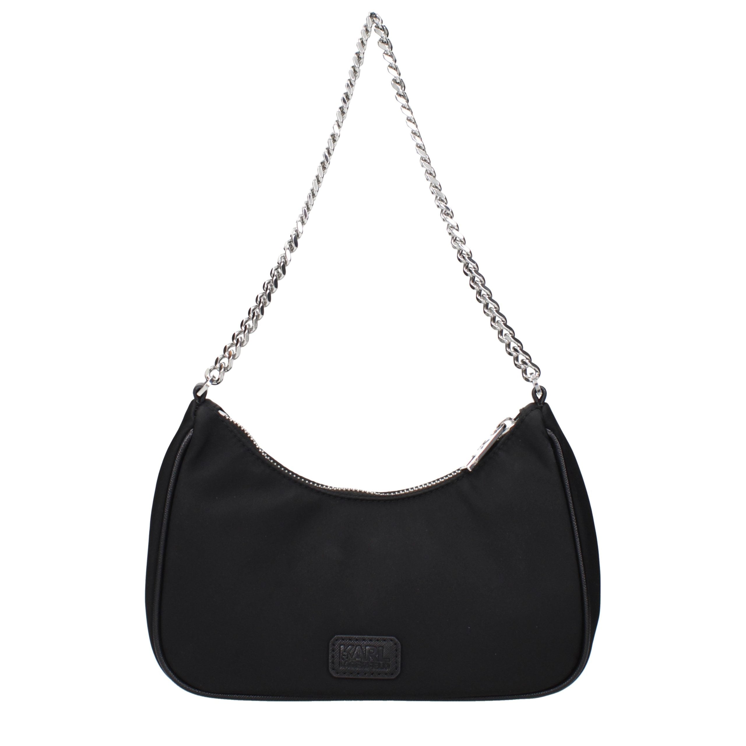 Karl Lagerfeld Black Fabric Shoulder Women's Bag