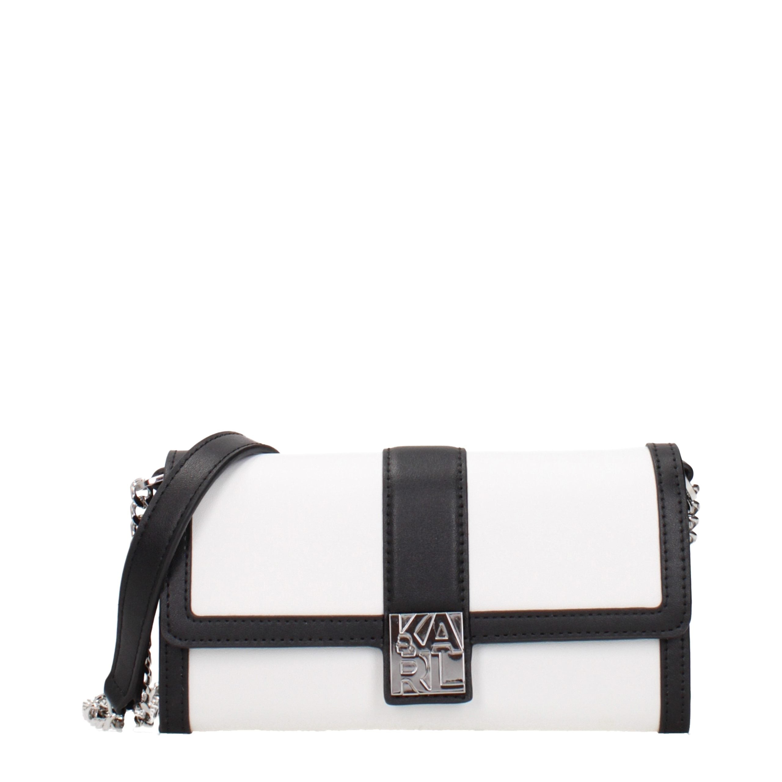 Karl Lagerfeld White Leather Clutch Women's Bag
