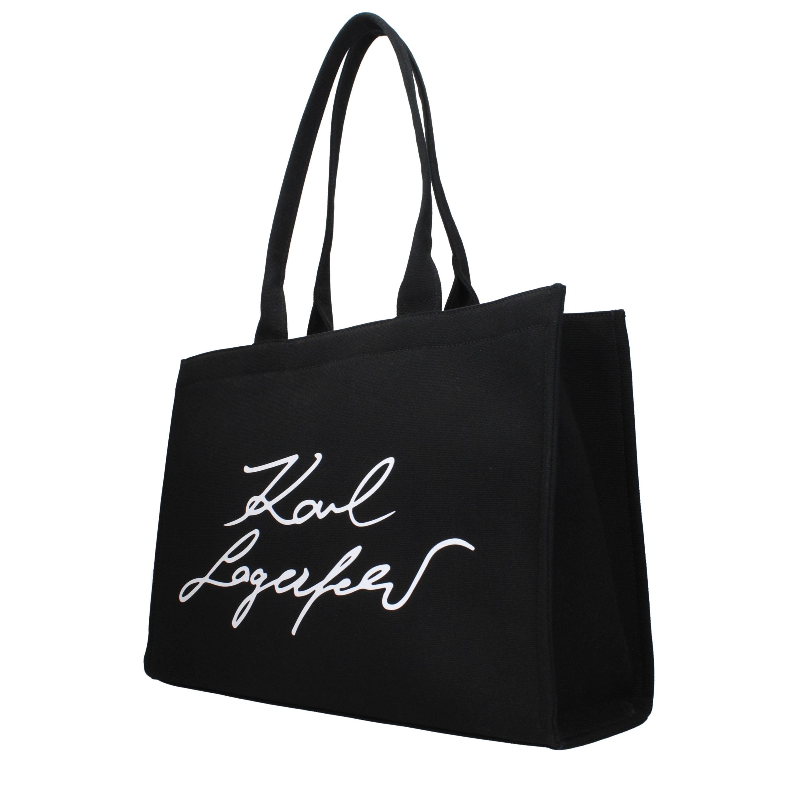 Karl Lagerfeld Black Fabric Shoulder Women's Bag