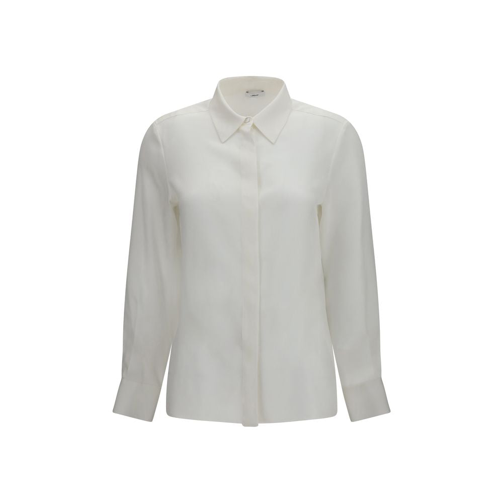Lardini White Silk Dress Women's Shirt