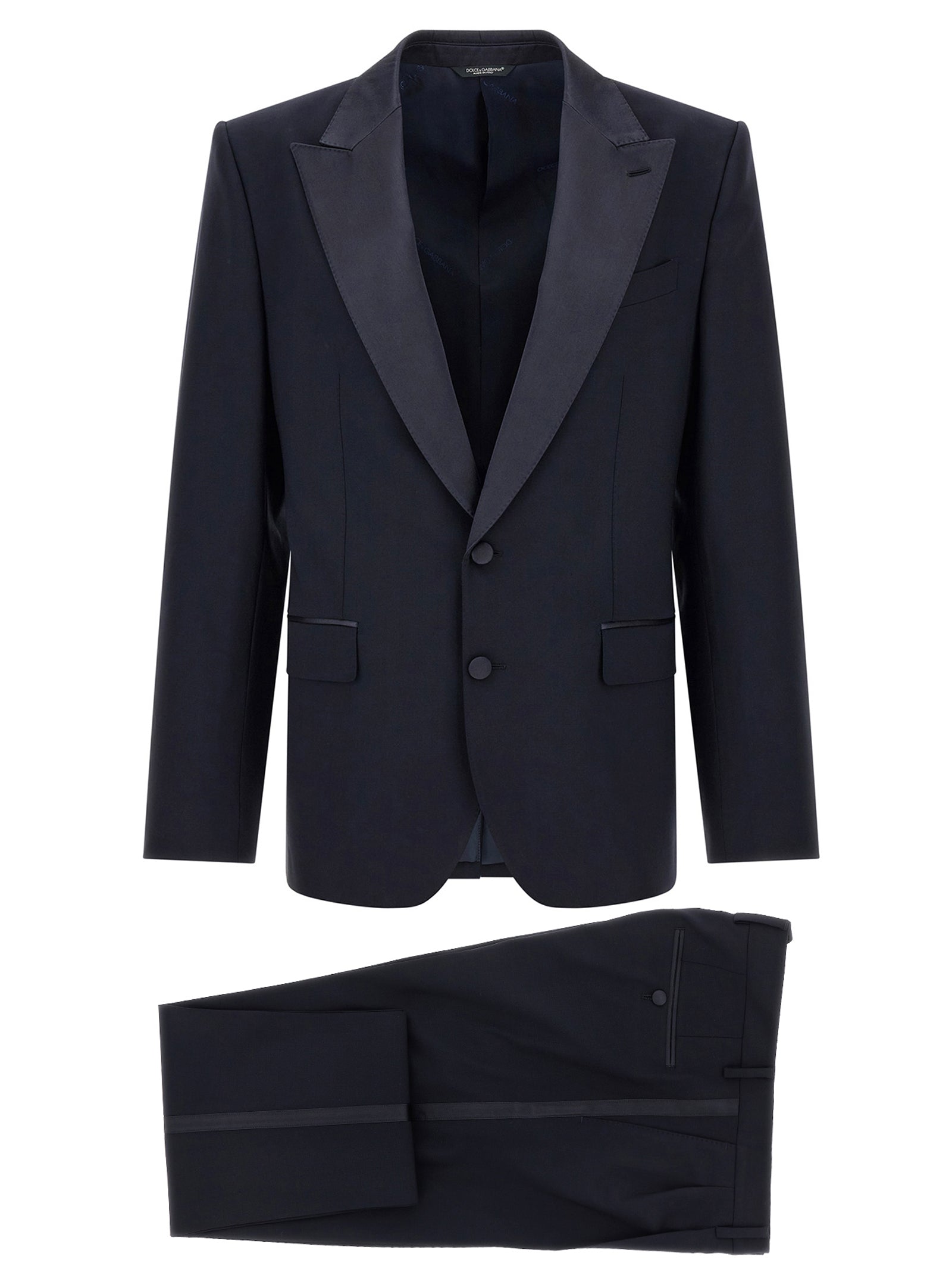 Dolce & Gabbana Blue Virgin Wool Two-Piece Men's Suit