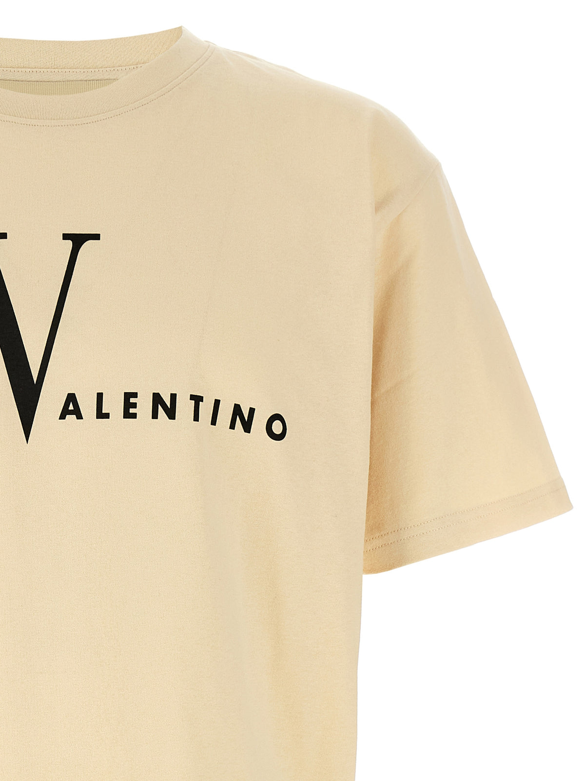 Valentino Garavani Beige Cotton Men's T-Shirt