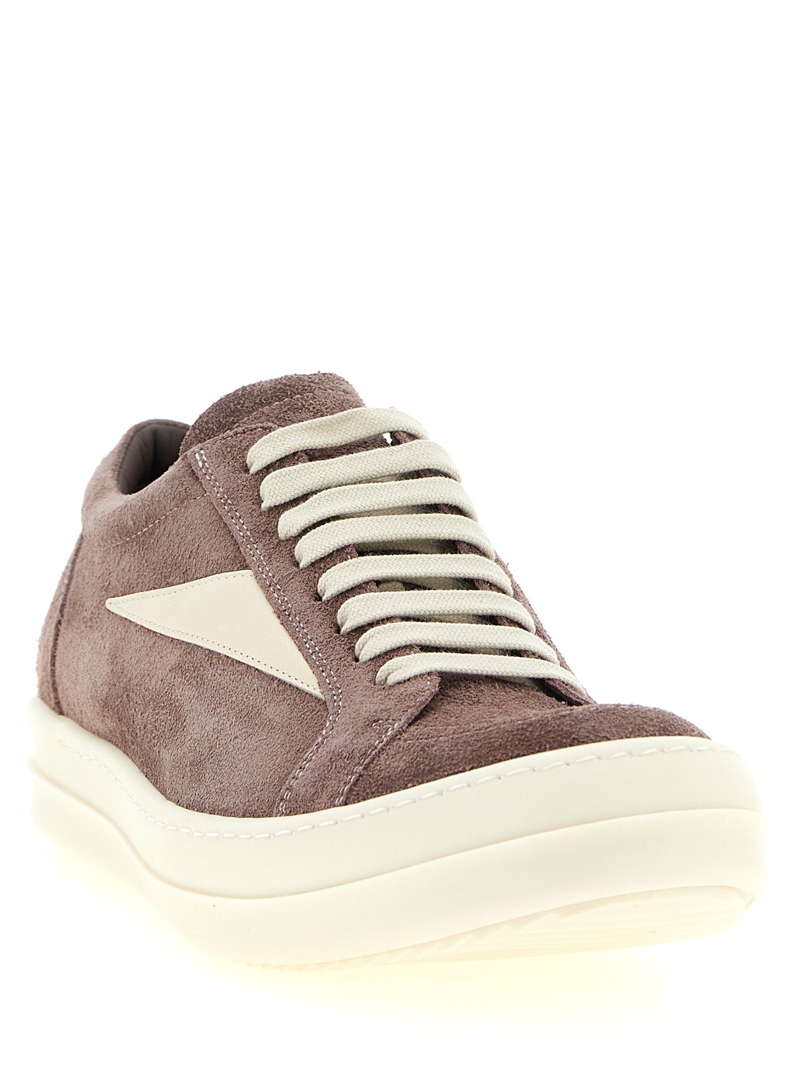Rick Owens Purple Calfskin Low Top Men's Sneakers