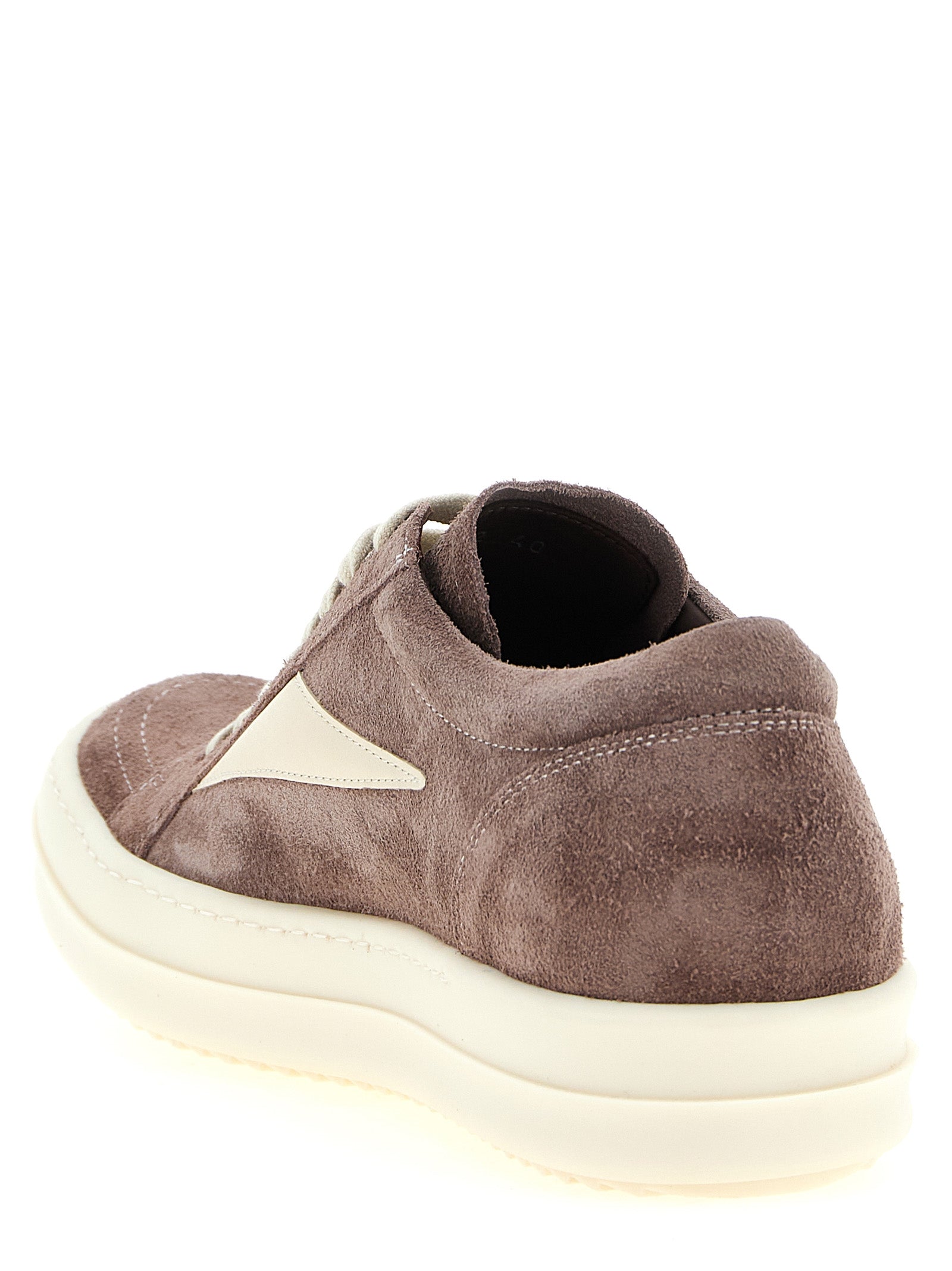 Rick Owens Purple Calfskin Low Top Men's Sneakers