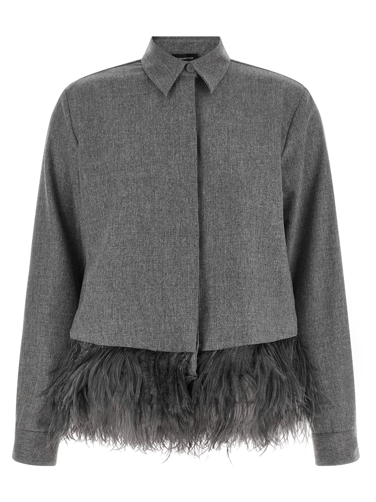 Fabiana Filippi Gray Virgin Wool Women's Blouse