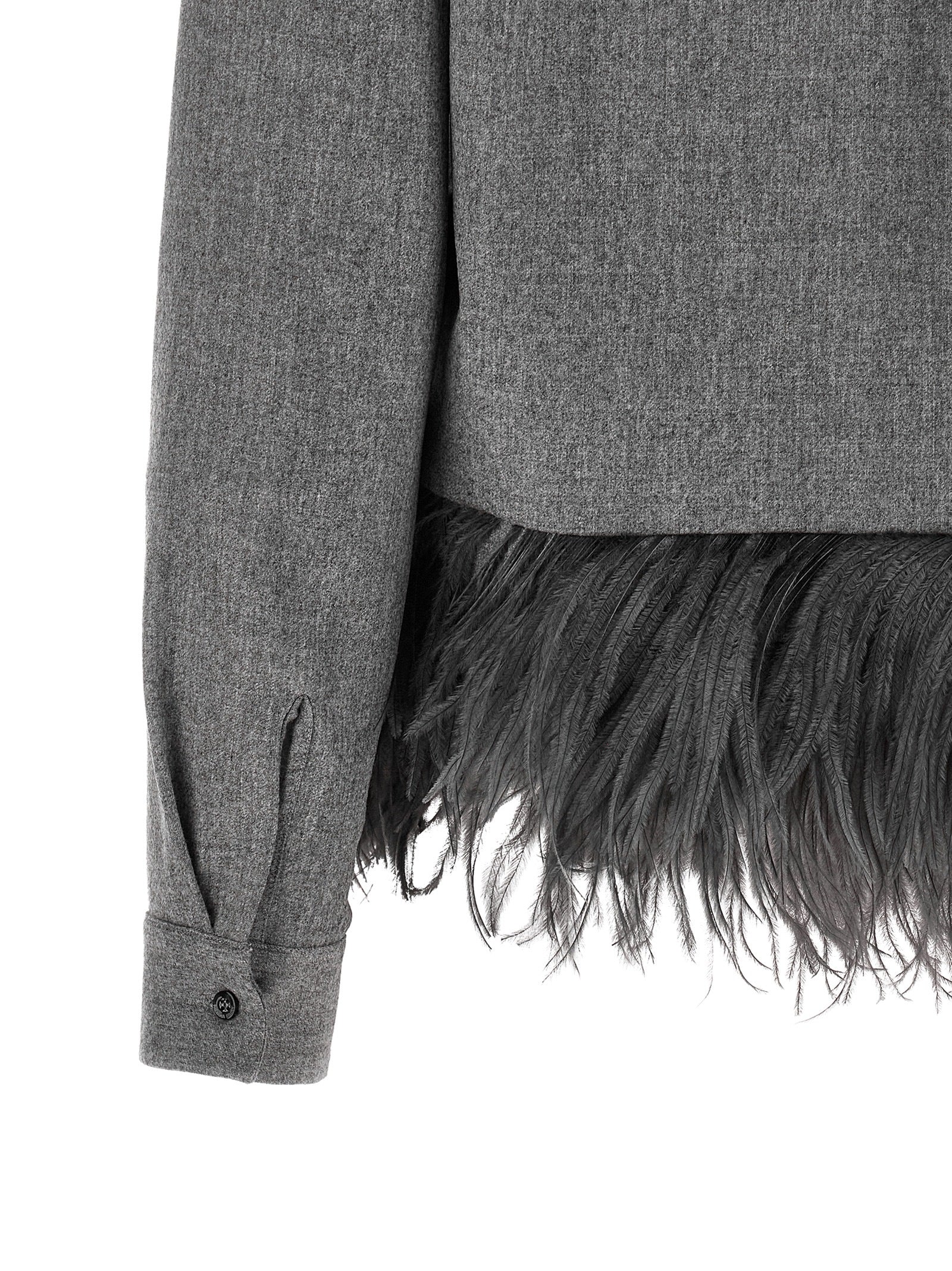 Fabiana Filippi Gray Virgin Wool Women's Blouse