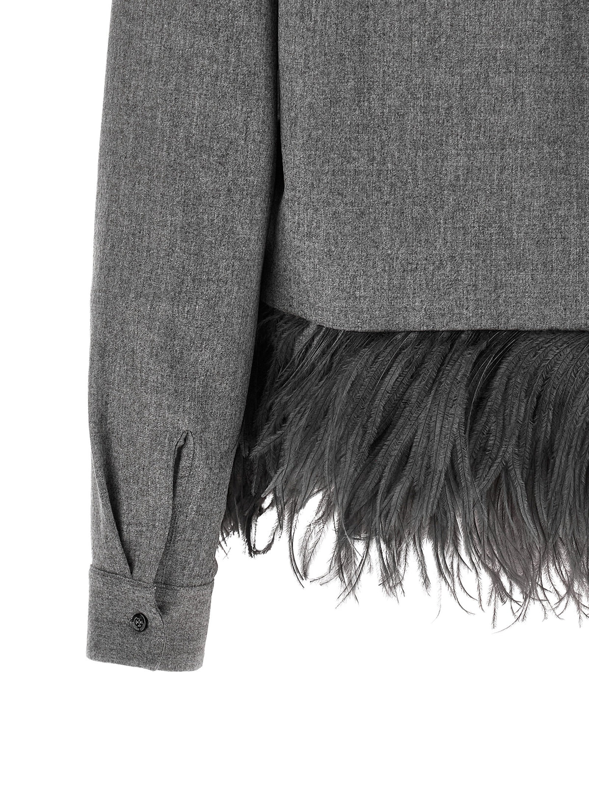 Fabiana Filippi Gray Virgin Wool Women's Blouse