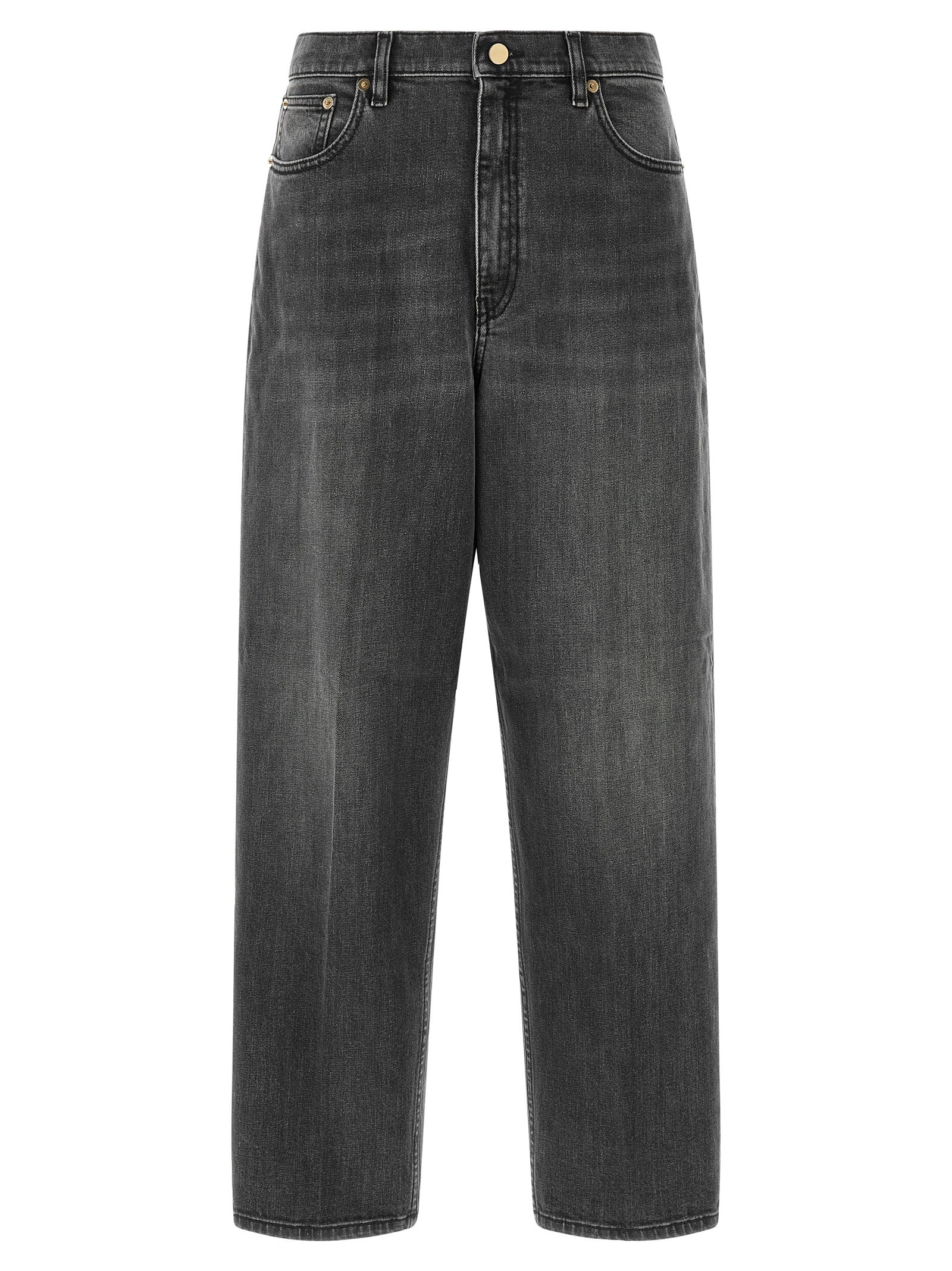Fabiana Filippi Gray Cotton Relaxed Fit Women's Jeans