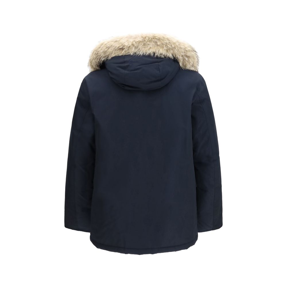 Woolrich Blue Cotton Men's Parka