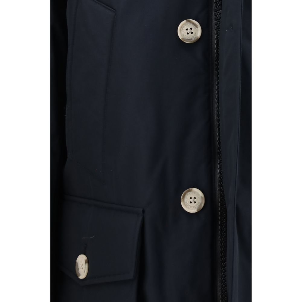 Woolrich Blue Cotton Men's Parka