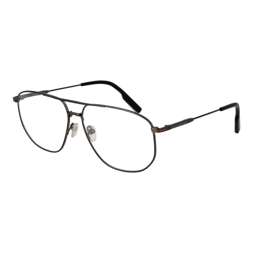 Ermenegildo Zegna Gray Titanium Glasses Men's (Frames)