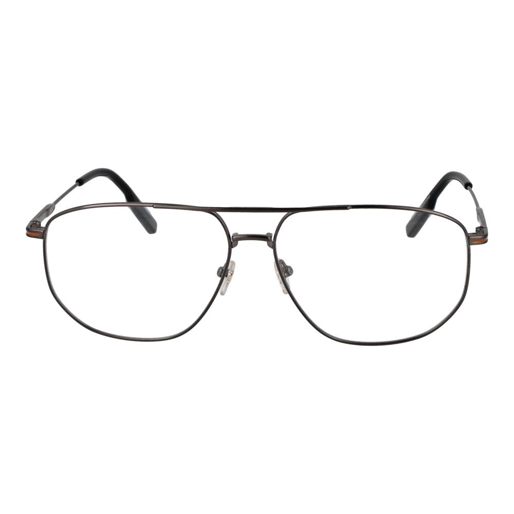 Ermenegildo Zegna Gray Titanium Glasses Men's (Frames)